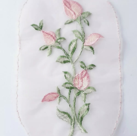 Lot/bundle of appliques of pink roses. - Picture 6 of 8